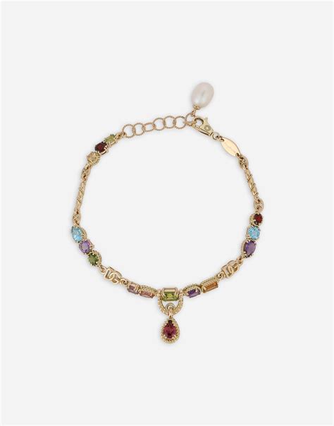 dolce gabbana armbänder|Women's gold bracelets with gemstone .